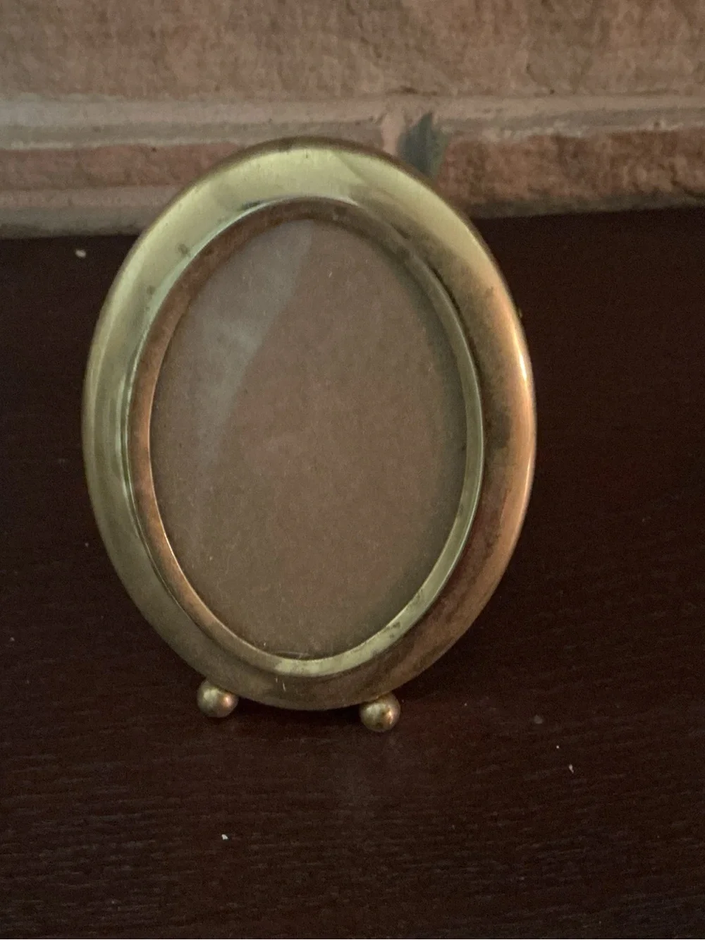 Small Brass Oval Photo Frame